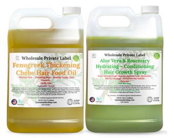 2pc Wholesale Set: African Chebe Thick Hair Oil + Aloe Vera MoisturizingHairSpray|FenugreekHairFood|Rosemary|Mist|BulkHairCareGrowth
