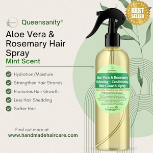 4pc MEGA REGROWTH SET|ThickHairOil HairLoss FenugreekAloeVeraRosemaryHairSpray|AlopeciaNatural|BaldingThinHair|DryItchyScalp|Edges|Locs|16oz
