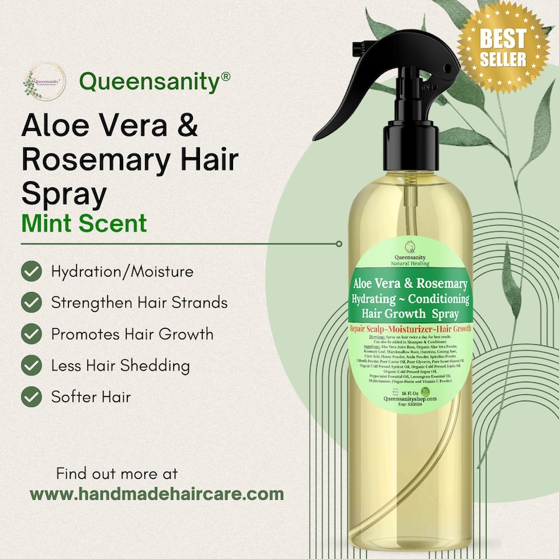 4pc MEGA REGROWTH SET|ThickHairOil HairLoss FenugreekAloeVeraRosemaryHairSpray|AlopeciaNatural|BaldingThinHair|DryItchyScalp|Edges|Locs|16oz