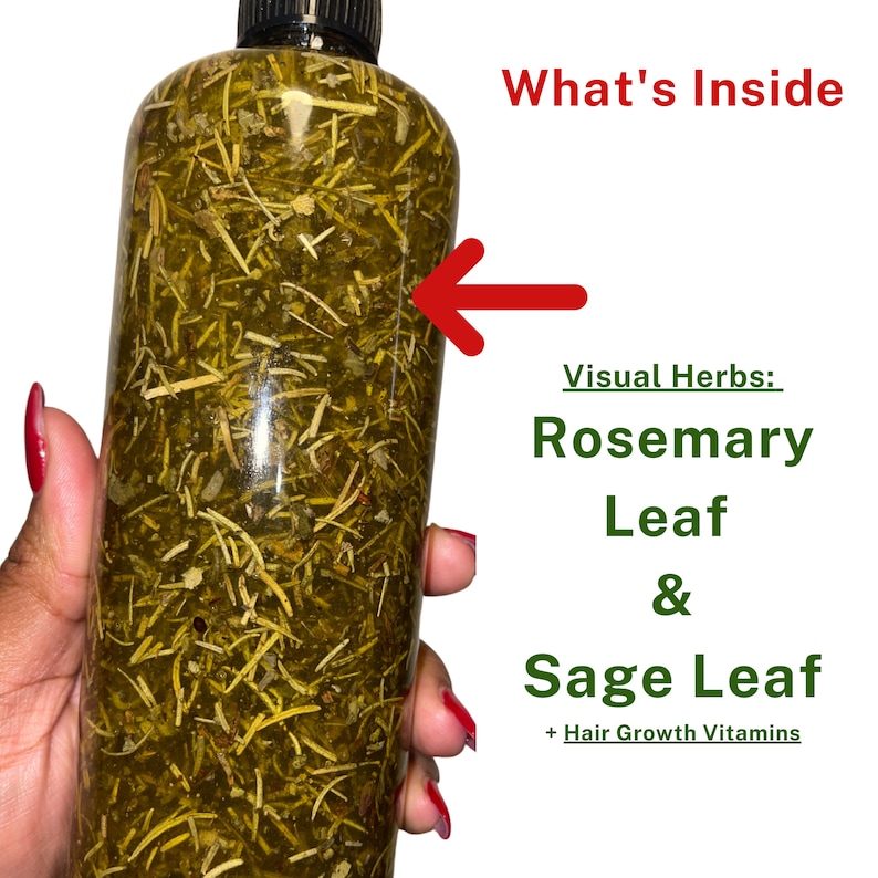 16oz RosemaryOil|HairGrowthChebe|pHBalance|Sage|HairLoss|Stronghair|ThickHair|Longerhair|ScalpOil|SplitEnds|OilTreatment|FlakyScalp|Balding