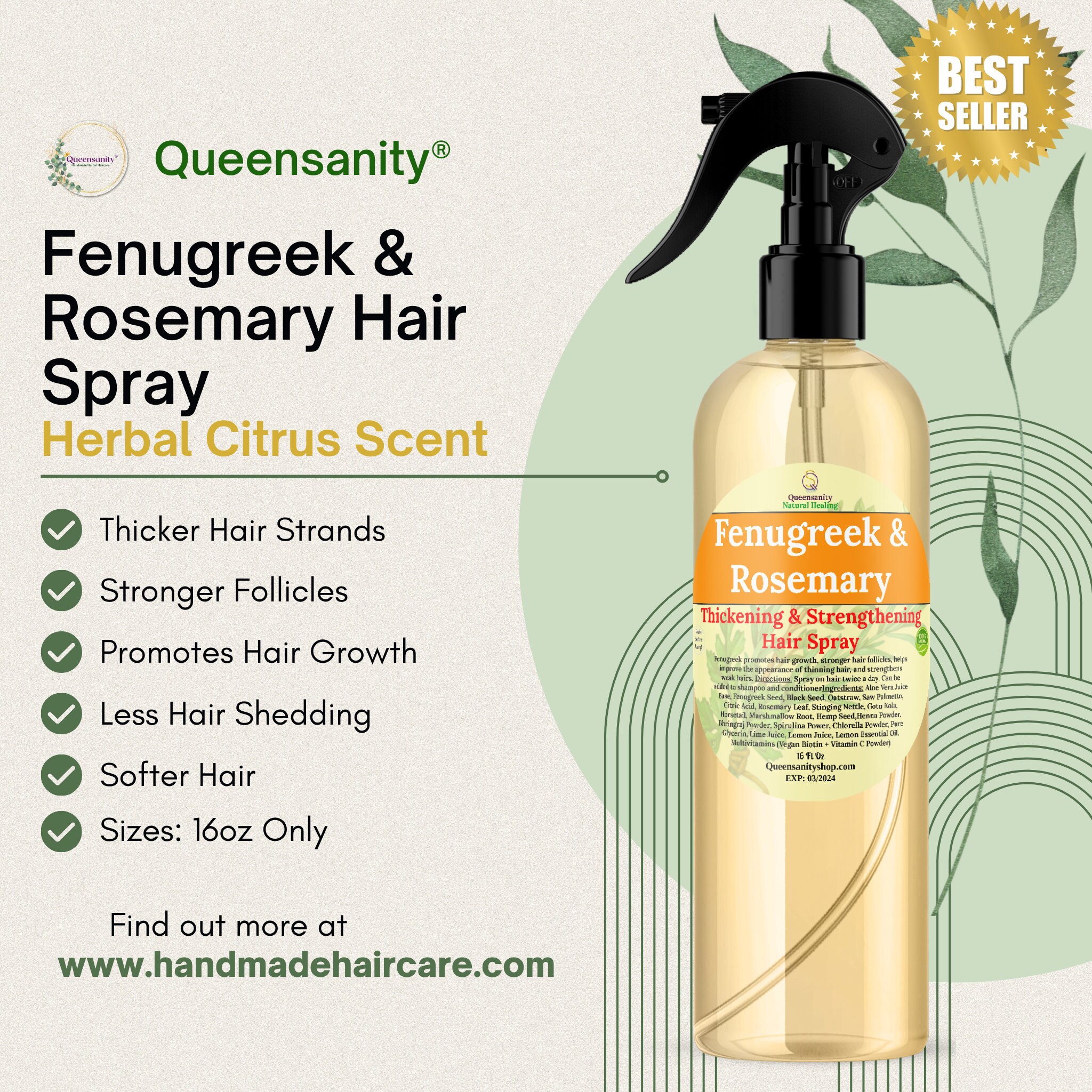 W-Regrow Pro Hair Growth Spray - With Rosemary, Biotin & Caffeine, Rosemary Hair Growth Water Spray Helps Prevent Hair Thinning & Hair Loss, Non-Greasy Scalp Spray 50ml Bottle (50 ML - View #5