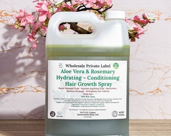 128oz WholesalePrivateLabel AloeVeraRosemary HairGrowthSpray|Gallon|Hydrate|HerbRepair|Moisturize|ConditionDryItchyScalp|Locs|Detangle|Braid