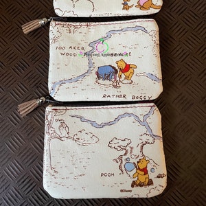 Monedero de tela Bear and Friends, bolsa pequeña con cremallera, mini billetera, tarjetero de regalo, regalo para menores de 15 años