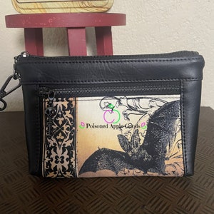 Pulseira de morcego, bolsa gótica, pulseira assustadora, carteira de bruxa
