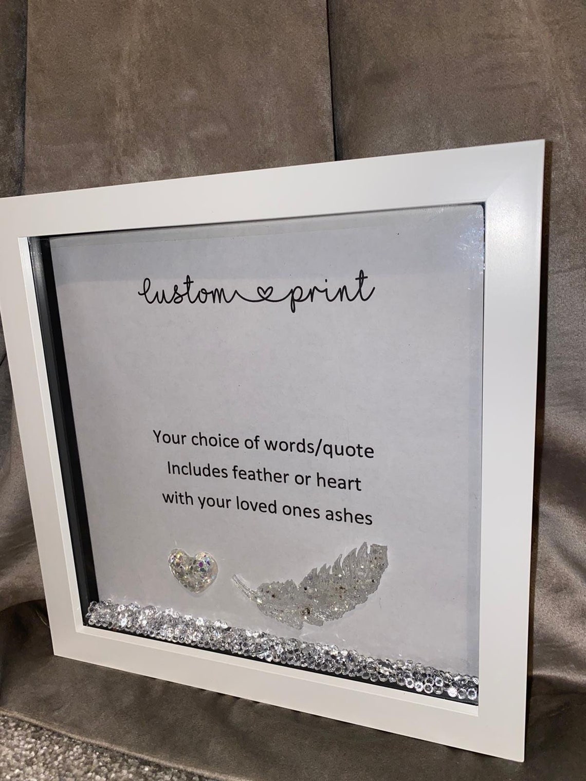 Memorial frame ashes frame memorial bereavement Etsy