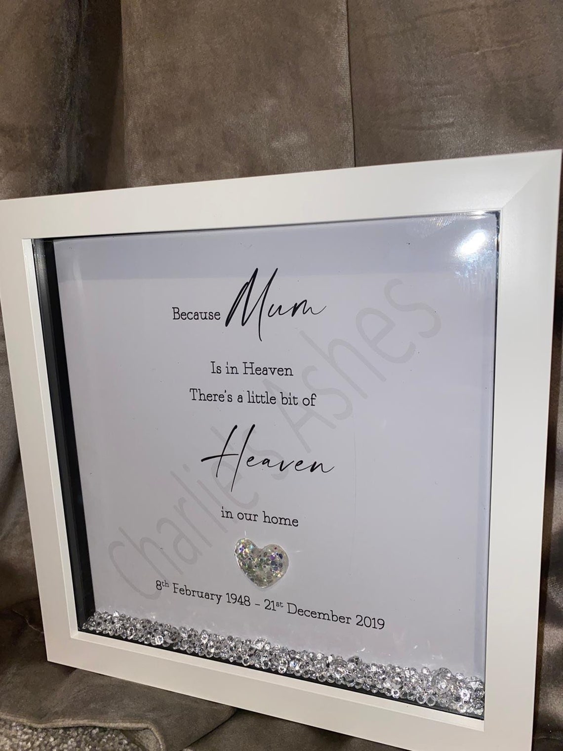 Memorial Frame Ashes Frame Memorial Bereavement Etsy
