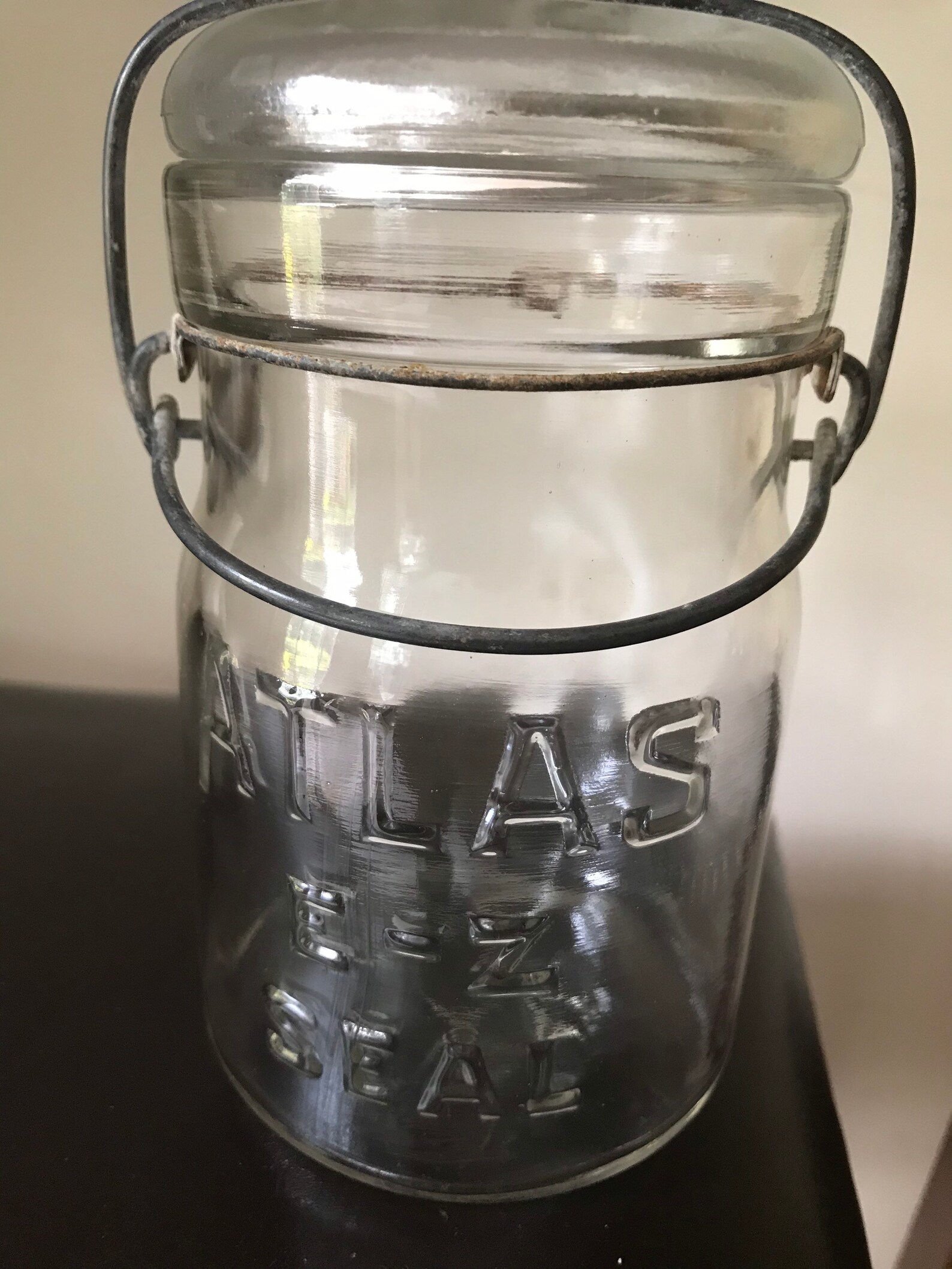 Vintage Atlas glass mason jar Etsy