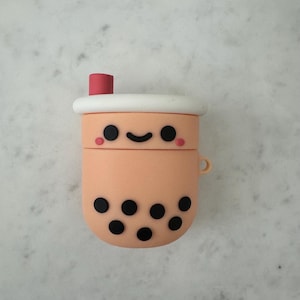 Cute Boba Milk Tea AirPods 1/2/PRO Case, Adorable Airpods Case, Cute Couples Airpods Case, Protective Silicone