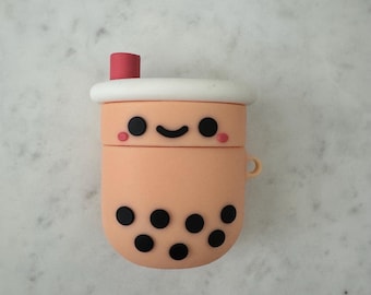 Cute Boba Milk Tea AirPods 1/2/PRO Case, Adorable Airpods Case, Cute Couples Airpods Case, Protective Silicone