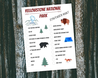 Yellowstone Scavenger Hunt