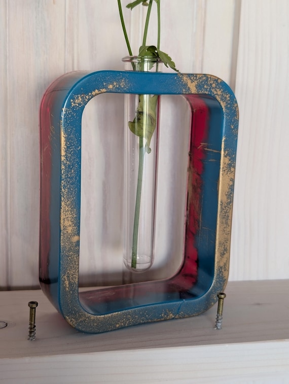 Blue & Pink Flower Vase
