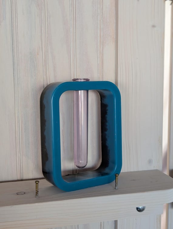 Blue & Black Flower Vase