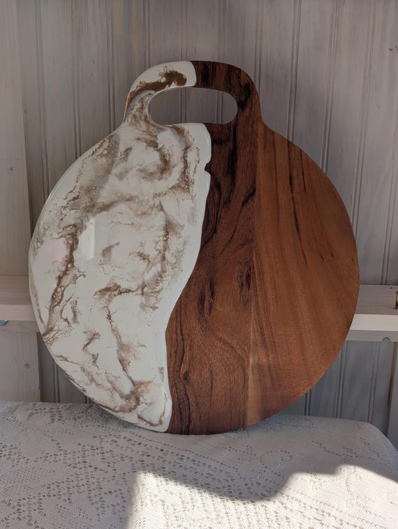 White & Gold Charcuterie Board