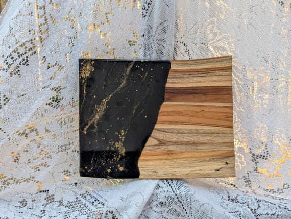 Black & Metallic Gold Charcuterie Board