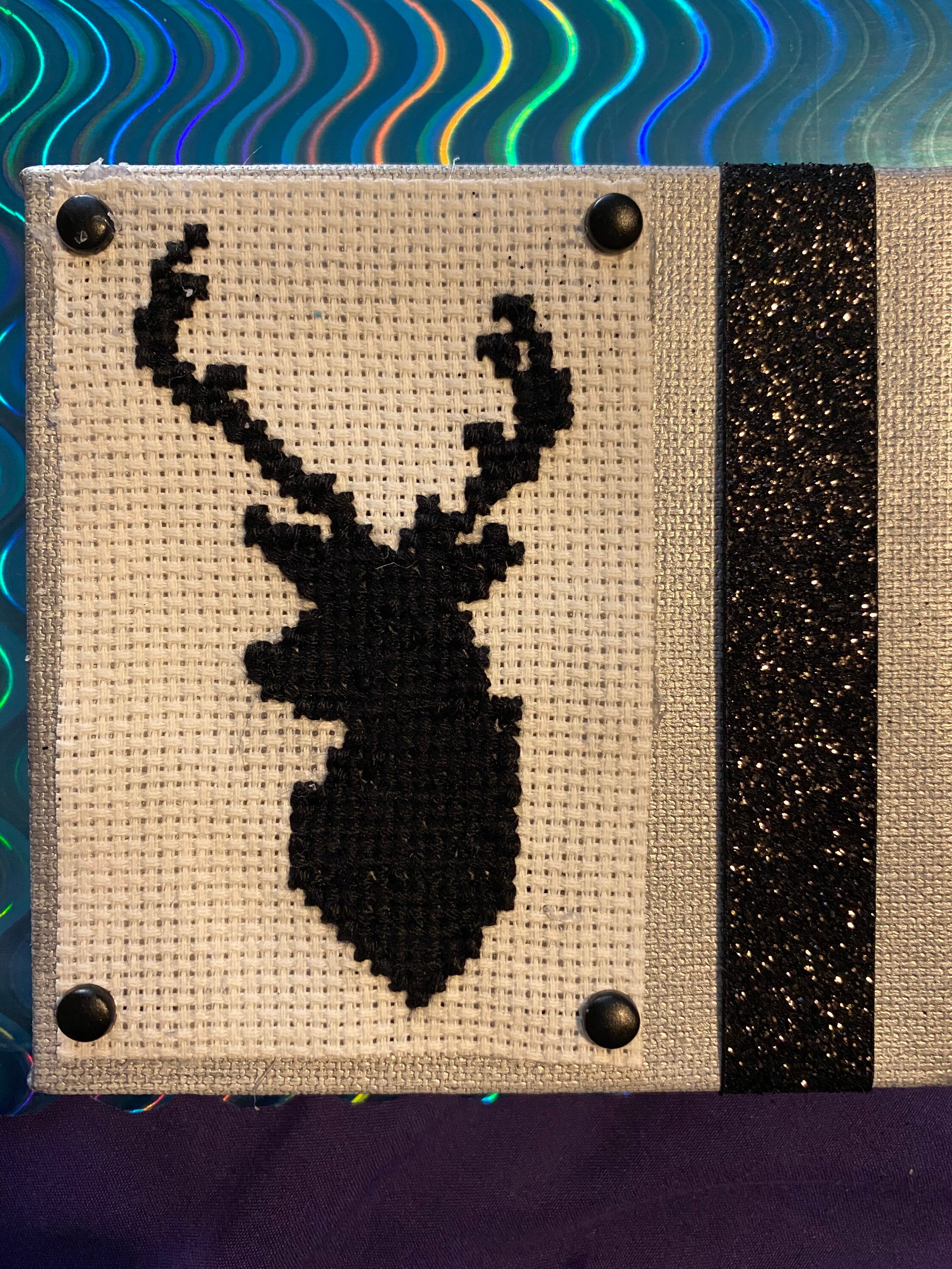 Buck Cross Stitch Wall Hanging Etsy