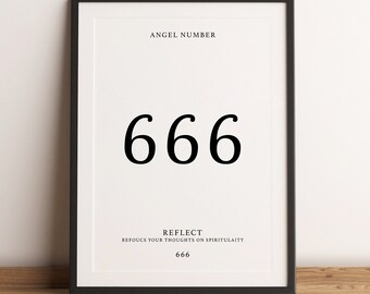 666 999 プリント！グラフィックナンバーポスター、悪魔のグラフィック