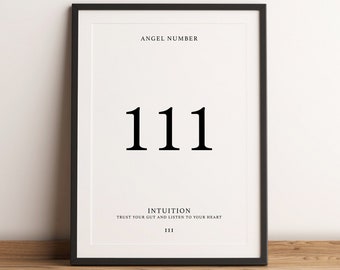 Engel nummer print - 111 print - engel nummer poster - astrologie cadeau - astrologie print - minimalistische muur kunst - manifest print - zelfzorg