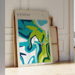 Astrology Print - Gemini Print - Gemini Poster - Astrology Gifts - Zodiac Print - Zodiac Print - Gemini Zodiac Print - Gemini Wall Art - A4