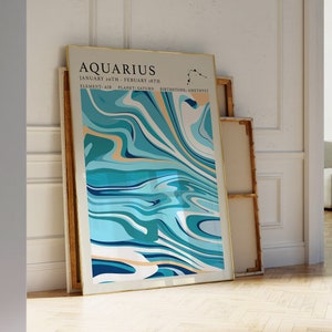 Astrology Print - Aquarius Print - Aquarius Poster - Astrology Gifts - Zodiac Print - Zodiac Print - Aquarius Zodiac Print - Tarot Art Print