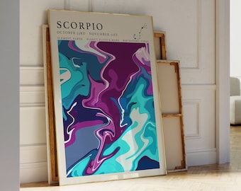 Astrology Print - Scorpio Print - Scorpio Poster - Astrology Gifts - Zodiac Print - Zodiac Print - Scorpio Zodiac Print - Tarot wall art