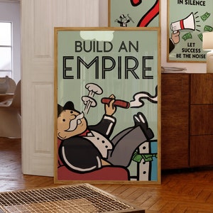 Monopoly Inspired Print - Monopoly motivational print - Build an empire - Monopoly Poster - Monopoly Print  Motivational Inspirational Quote