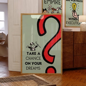 Monopoly Inspired Print - Monopoly motivational print - Monopoly Poster Monopoly Print Motivational Inspirational Quote Motivational prints