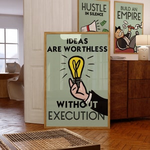 Monopoly Inspired Print - Monopoly motivational print - Monopoly Poster Monopoly Print Motivational Inspirational Quote Motivational prints