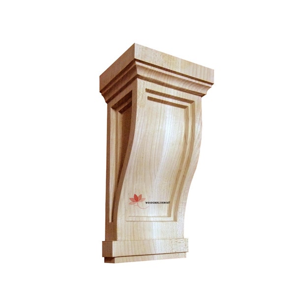 Wood Carved Recessed 7" & 10" High Mission Corbel