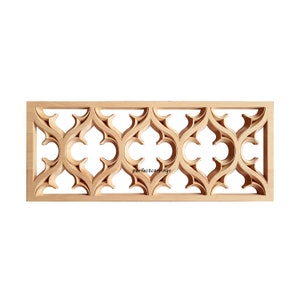 Wood Carved Gothic Tracery Screen Panels for Furniture, Window and Wainscot, Available from 15" to 30" Wide, Single
