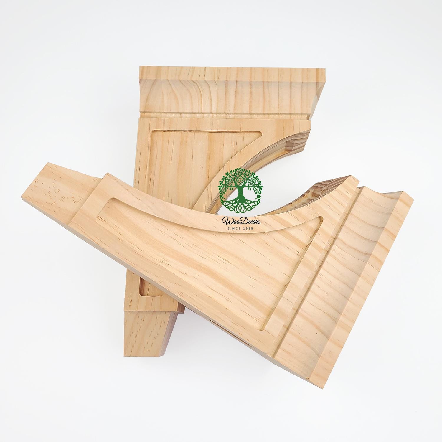 Support En Bois Sculpté Style Européen - Pour Étagères, Meubles Ou Décoration Murale - Brut à Peindre Ou Teinter