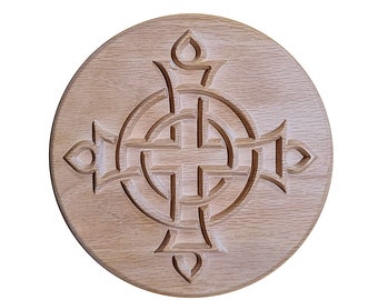 Geschnitzte Kreuz Rosette, Holz Applikation, Kirchenmöbel Akzent, erhältlich von 4 "bis 10" Durchmesser, einzeln, unfertige