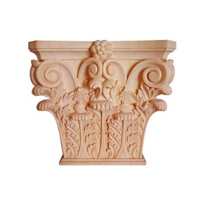 PAIR of Corinthian Capital for 3-5/8&quot;, 4-1/8&quot; & 5-1/2&quot; Wide Pilasters Columns, Pilaster Capitals
