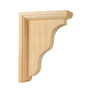 Pair of Traditional Wood Shelf Bracket Corbel,  Two Sizes Available