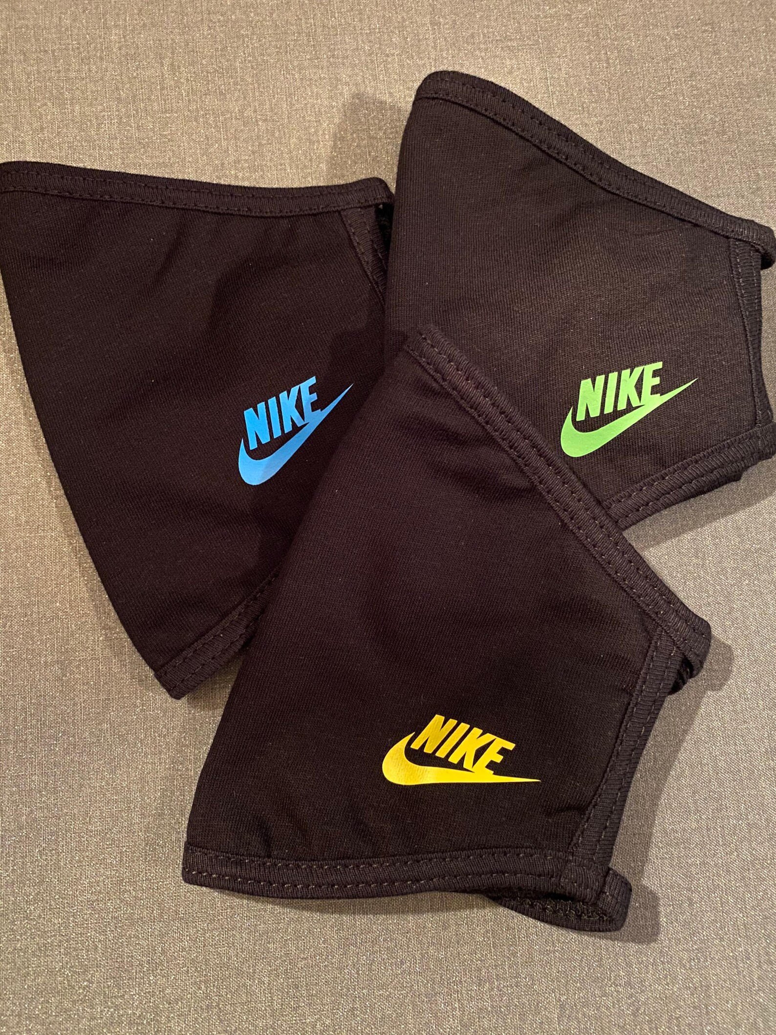 3 pack handmade Nike inspired face mask/ face covering/ green/ Etsy