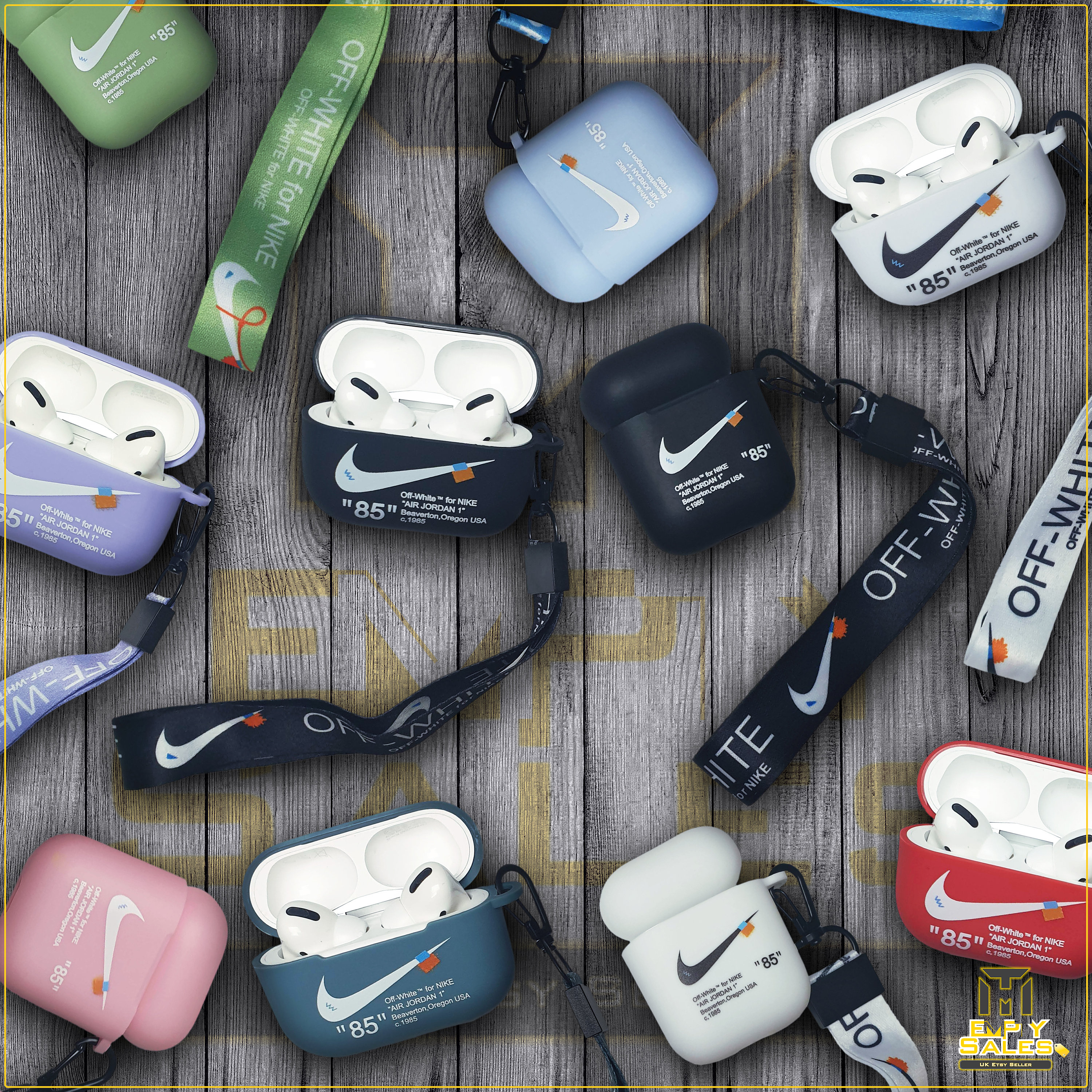 Nike Off-white Designer Apple Airpod Case Cover Off-white | Etsy Ireland