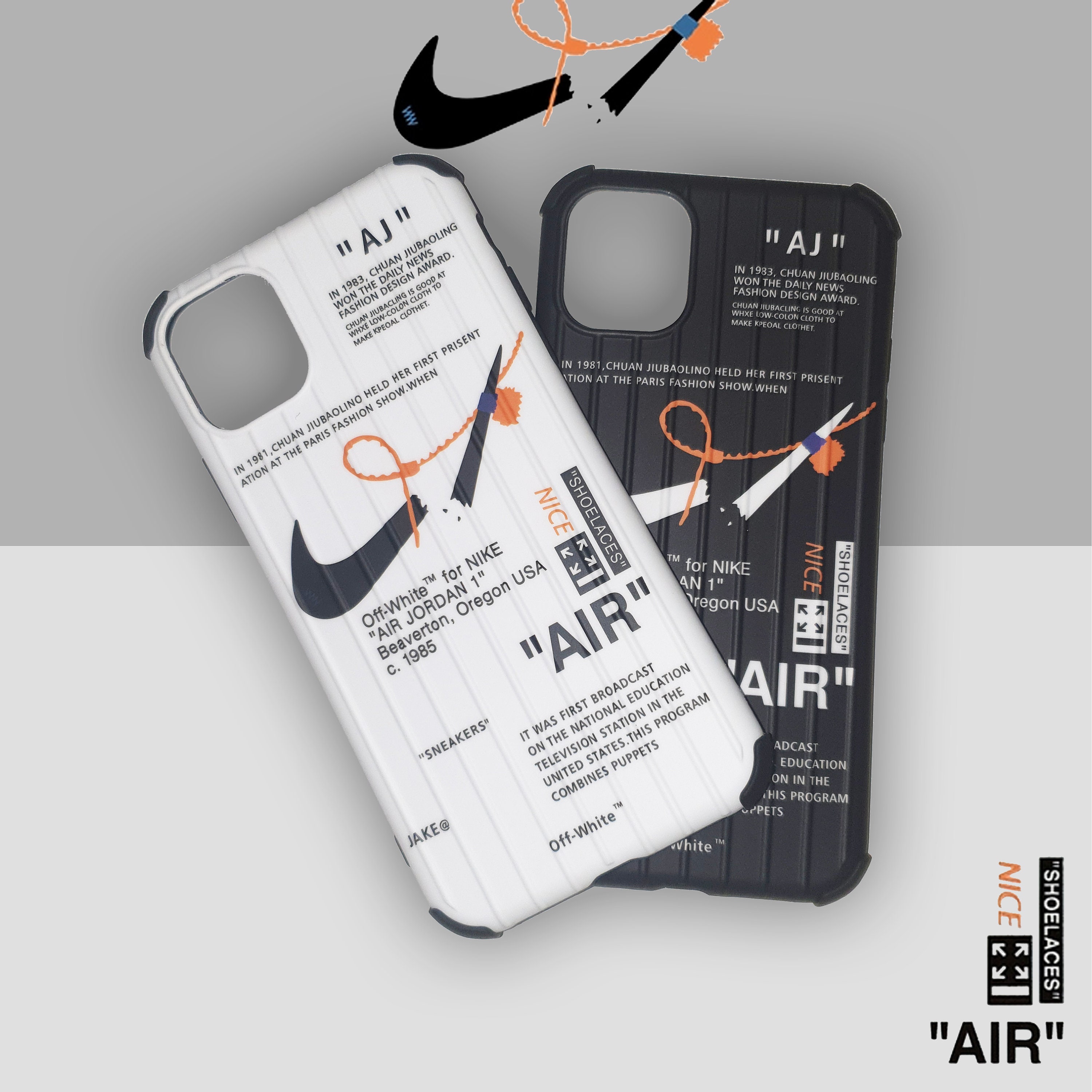 Off-White Nike Designer Bumper Apple iPhone Case Cover For | Etsy