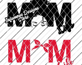 Mom Life Template with Instructions, Mom Life Template for Creating Custom Designs, 3 Versions: No Glasses, Glasses,  Glasses Lens Version