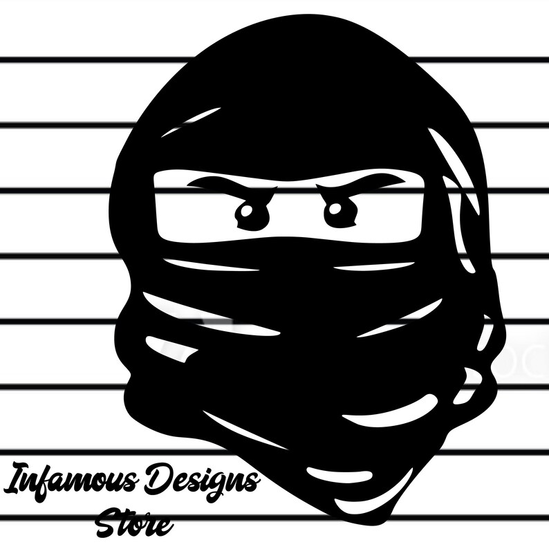 Download Lego Ninja Face SVG PNG & More DIY Shirts Hats Bags | Etsy