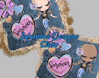 Cancer Survivor 4 PNGs transparent background, & More, DIY Shirts, Bags, Mugs, Tumblers, etc., Print/Cut File, Instant Download, Sublimation