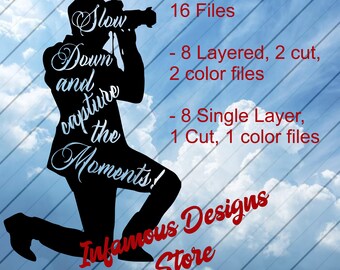 16 Files - Slow Down and Capture the Moment SVG, PNG, & More, DIY, Sublimation., Print/Cut File, Instant Download, Cricut, Silhouette