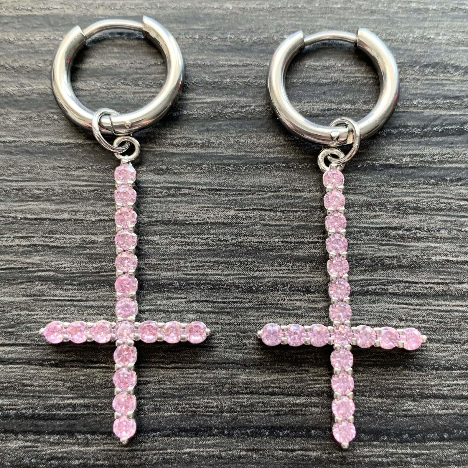 Upside down cross earrings lil peep Clearance