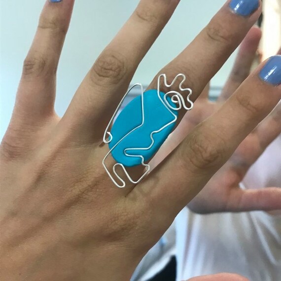 Polymer-clay jewellery with silver platted wire