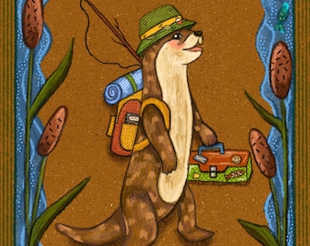 Adventurous Otter Print