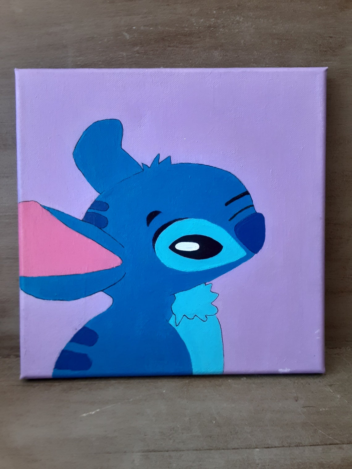 Disney Stitch Hand Painted Portrait - Etsy