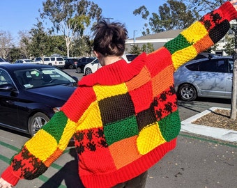 multi colored cardigan