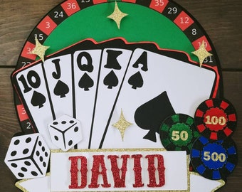 Casino Cake Topper/Las Vegas Theme Party Decorations