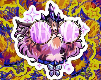 F--k ICE | Immaculate Feline | Princess Donut Sticker