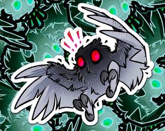 Mothman | Cryptid Cartoon Sticker