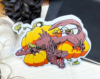 Pumpkin Hoard | Halloween Dragon | SQ Comic Sticker