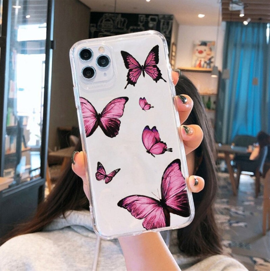 Iphone 12 Case Colorful Butterfly Case for Iphone 13 12 11 Etsy
